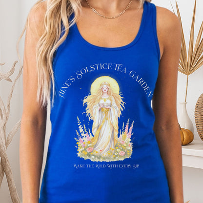 Tank Top Solid Royal / XS Áine's Solstice Tea Garden Radiant Goddess Women's Lightweight Tank Top The Mystic Eden