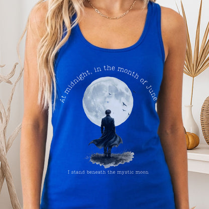 Tank Top Solid Royal / XS At midnight in June Mystic Moon Scene Women's Lightweight Tank Top The Mystic Eden