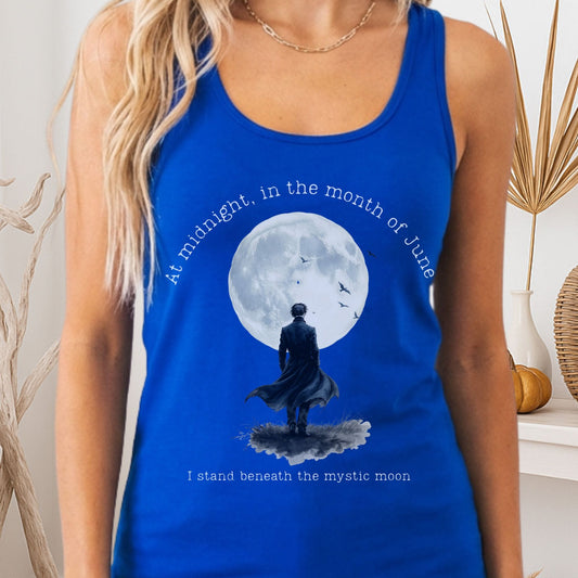Tank Top Solid Royal / XS At midnight in June Mystic Moon Scene Women's Lightweight Tank Top The Mystic Eden
