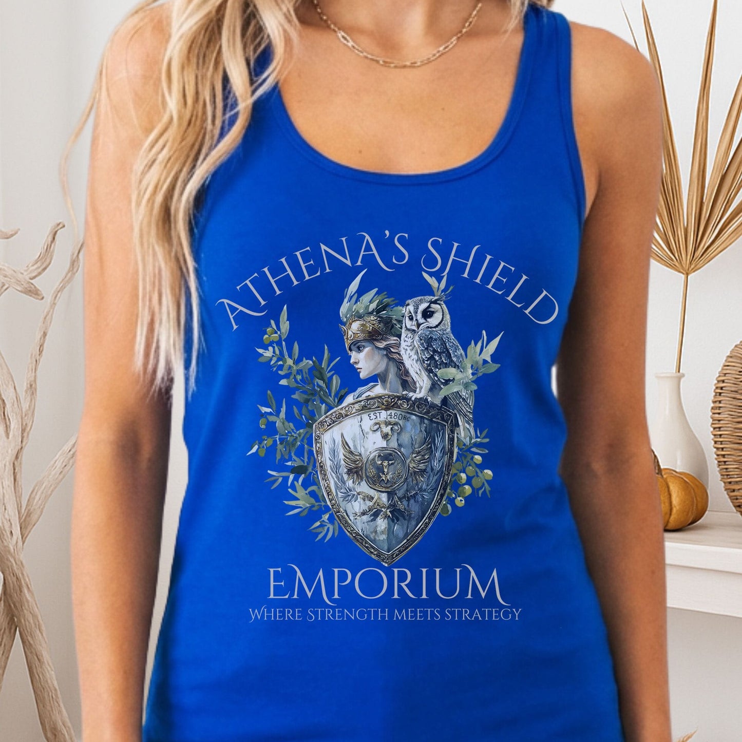 Tank Top Solid Royal / XS Athena's Shield Emporium Women's Racerback Tank Top The Mystic Eden