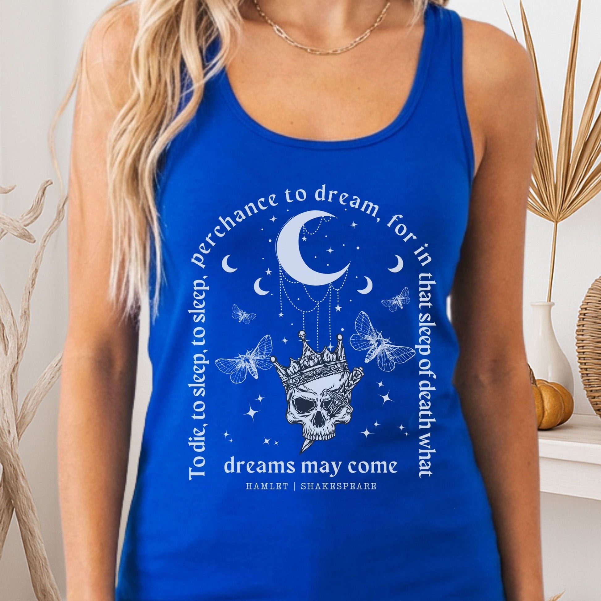 Tank Top Solid Royal / XS Hamlet Shakespeare Women's Racerback Tank Top The Mystic Eden
