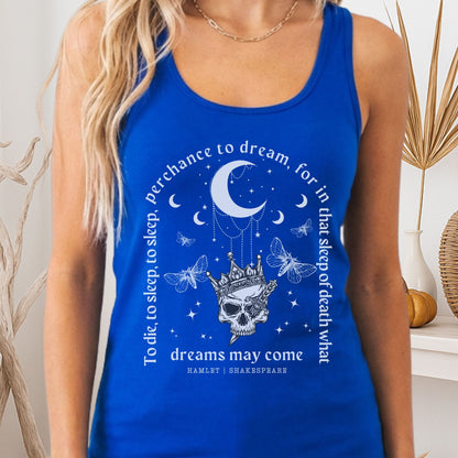 Tank Top Solid Royal / XS Hamlet Shakespeare Women's Racerback Tank Top The Mystic Eden