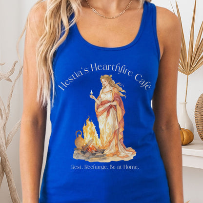 Tank Top Solid Royal / XS Hestia's Hearthfire Café Goddess by the Fire Women's Lightweight Tank Top The Mystic Eden