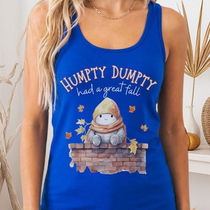 Tank Top Solid Royal / XS Humpty Dumpty Had a Great Fall Women's Racerback Tank Top The Mystic Eden