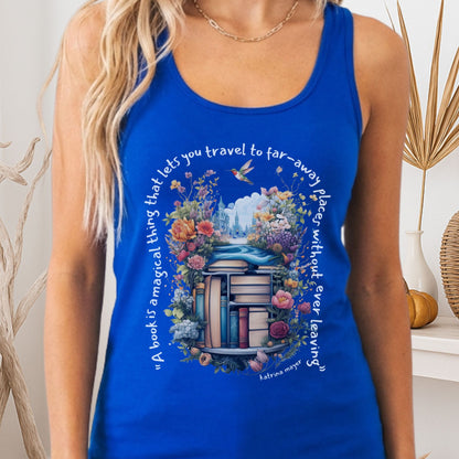 Tank Top Solid Royal / XS Magical Book Women's Racerback Lightweight Tank Top The Mystic Eden
