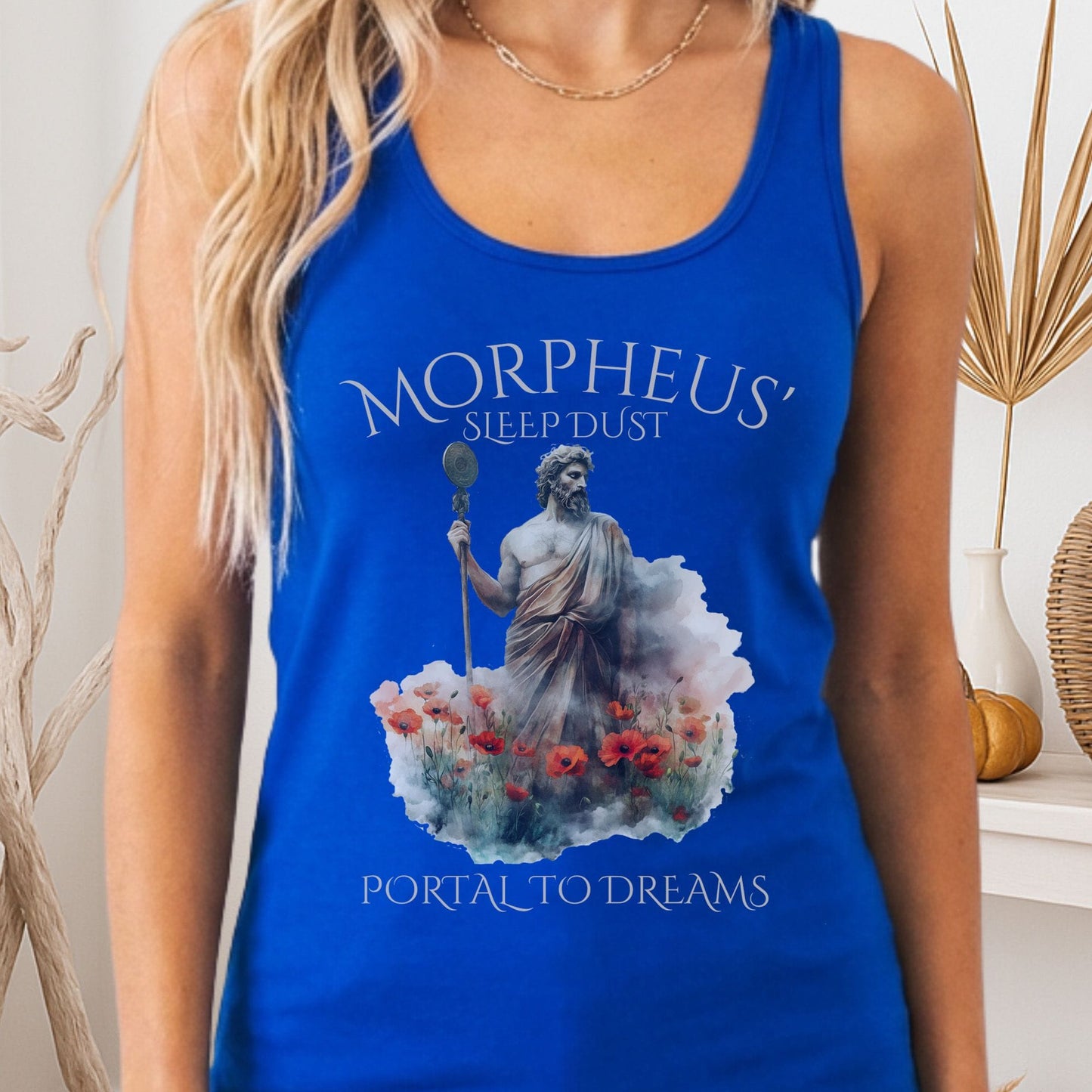 Tank Top Solid Royal / XS Morpheus' Sleep Dust Portal to Dreams Mythology Women's Racerback Tank Top The Mystic Eden