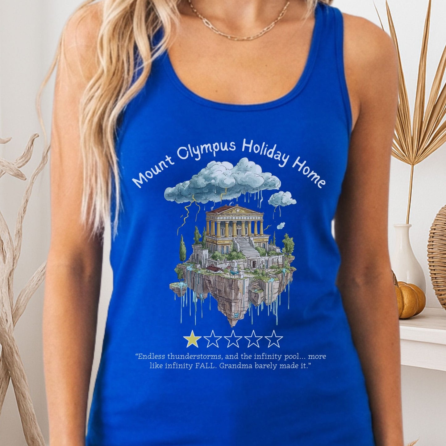 Tank Top Solid Royal / XS Mount Olympus Holiday Home Women's Racerback Tank Top The Mystic Eden