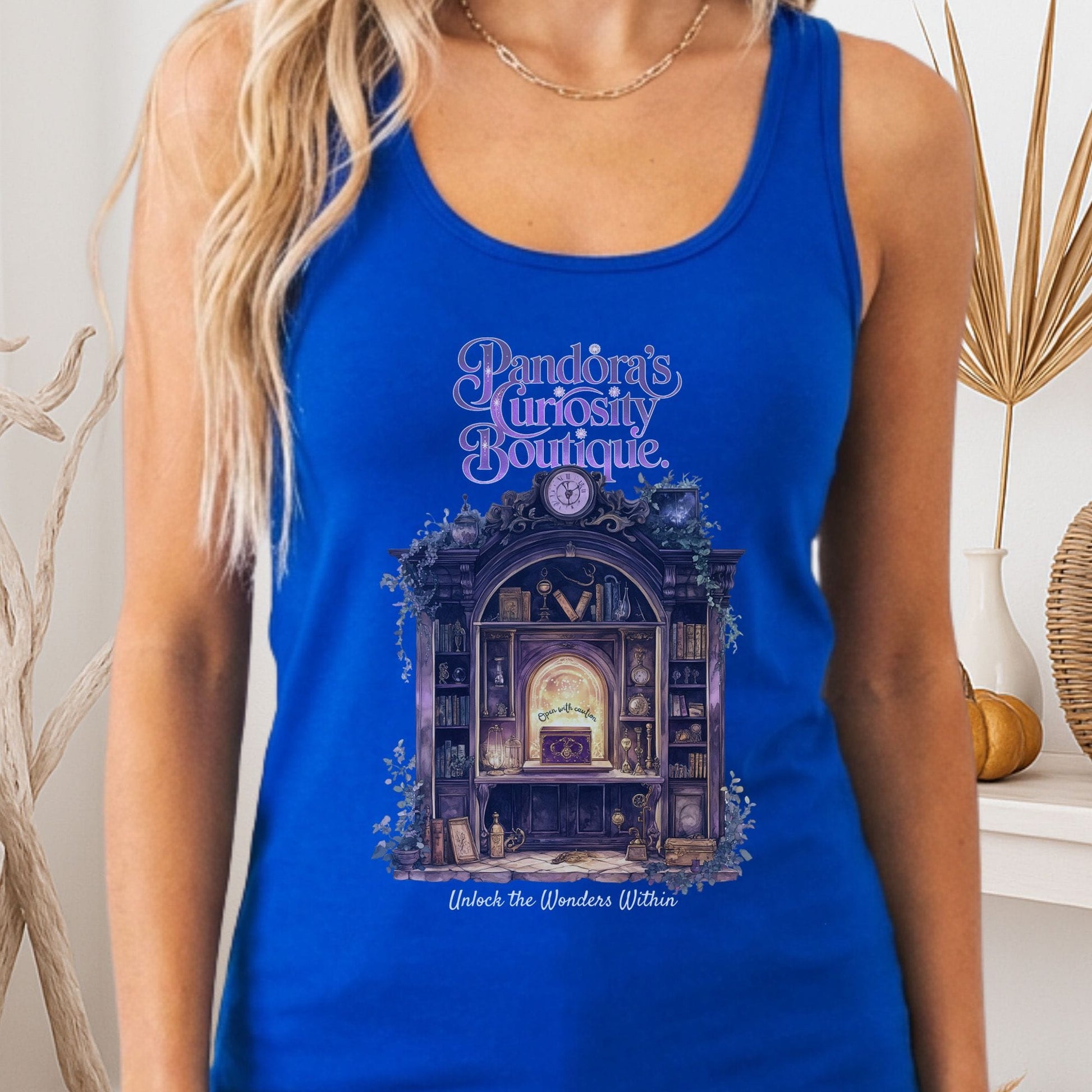 Tank Top Solid Royal / XS Pandora's Curiosity Boutique Women's Racerback Tank Top The Mystic Eden