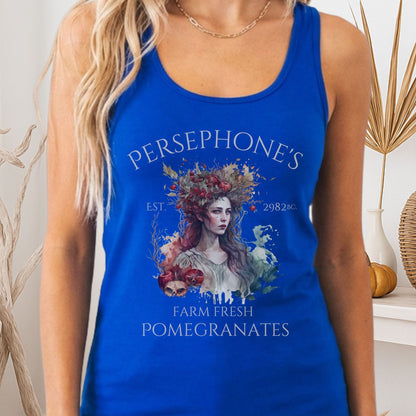 Tank Top Solid Royal / XS Persephone's 2982 BC Greek Mythology Women's Racerback Tank Top The Mystic Eden