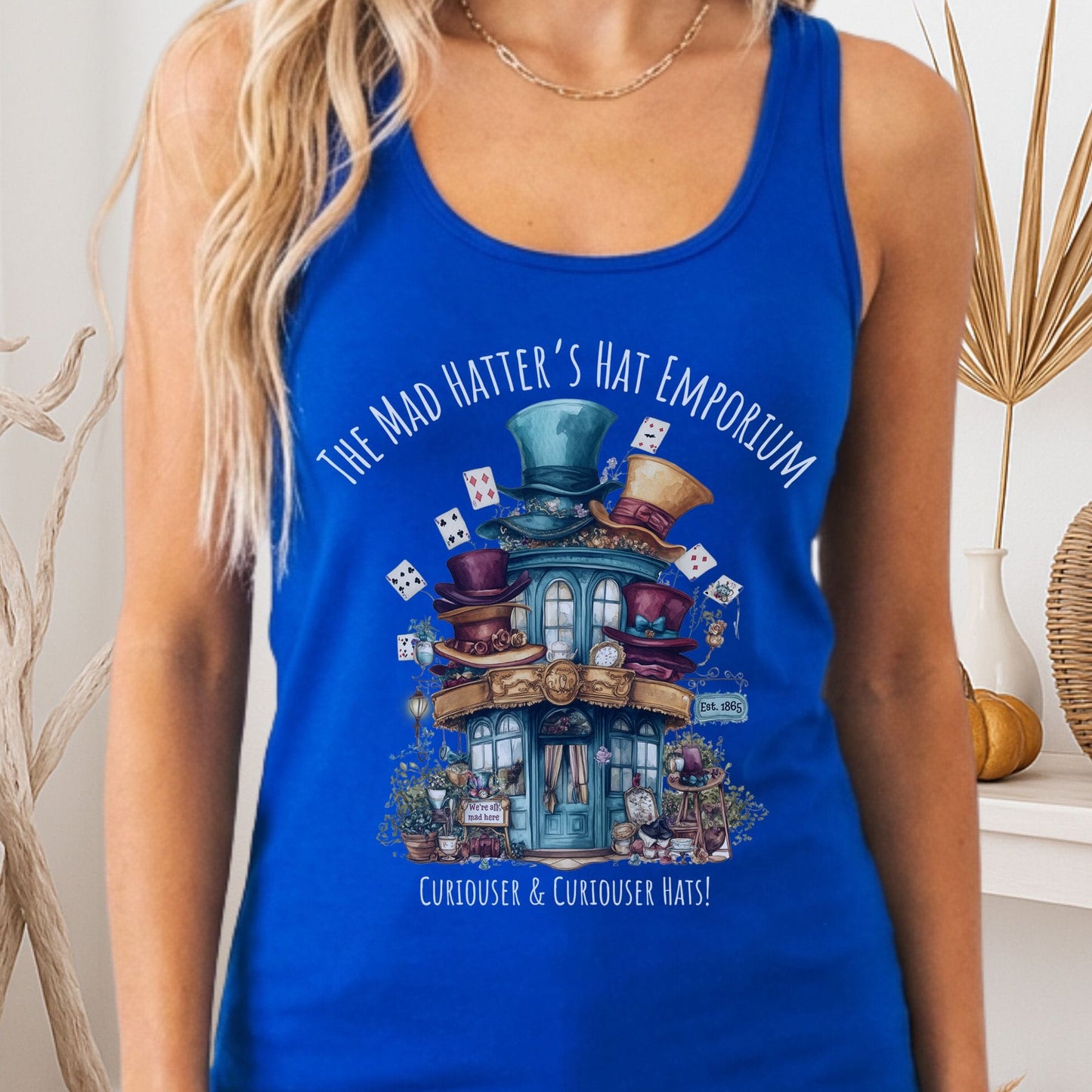 Tank Top Solid Royal / XS The Mad Hatter's Hat Emporium Women's Racerback Tank Top The Mystic Eden