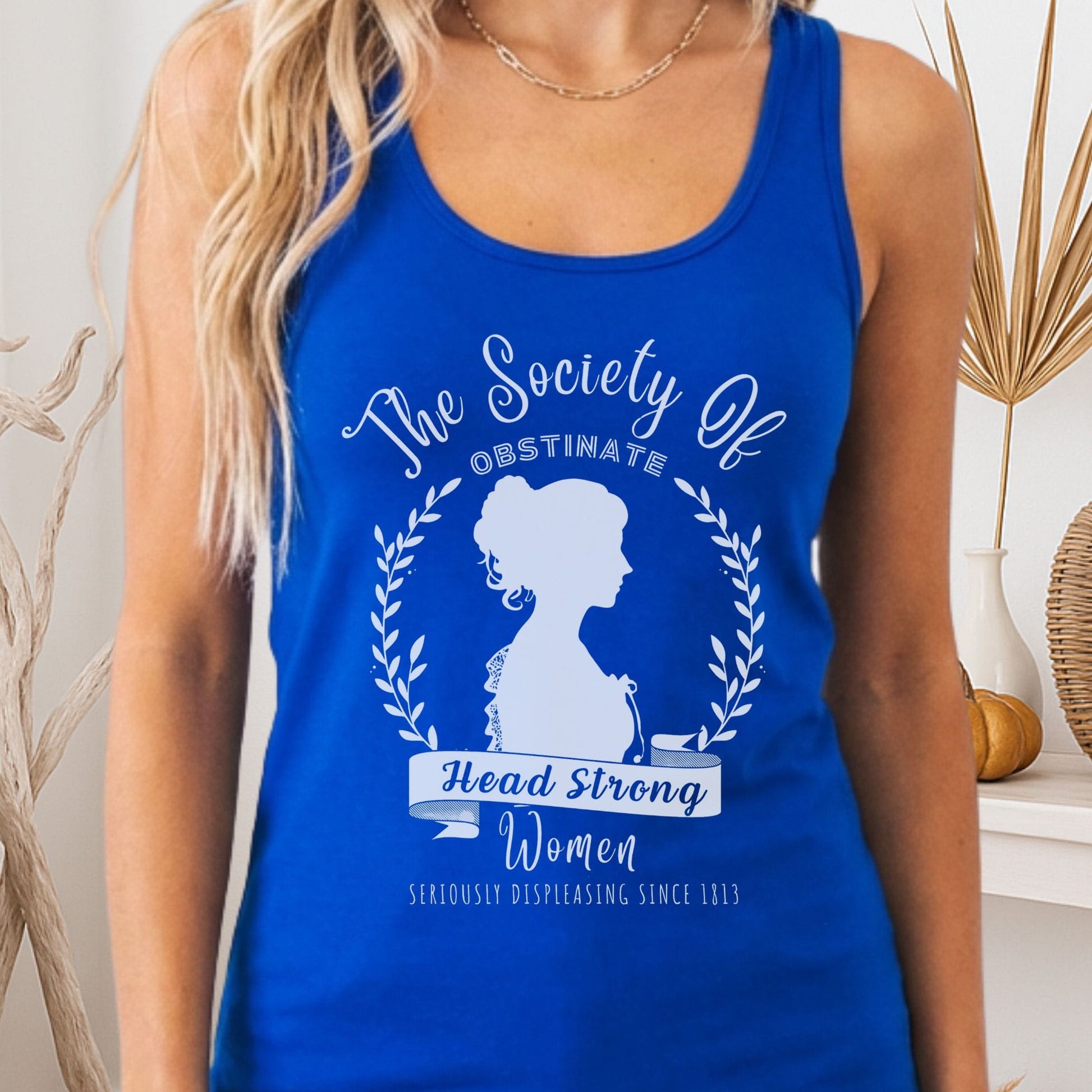 Tank Top Solid Royal / XS The Society of Obstinate Head Strong Women Women's Racerback Tank Top The Mystic Eden