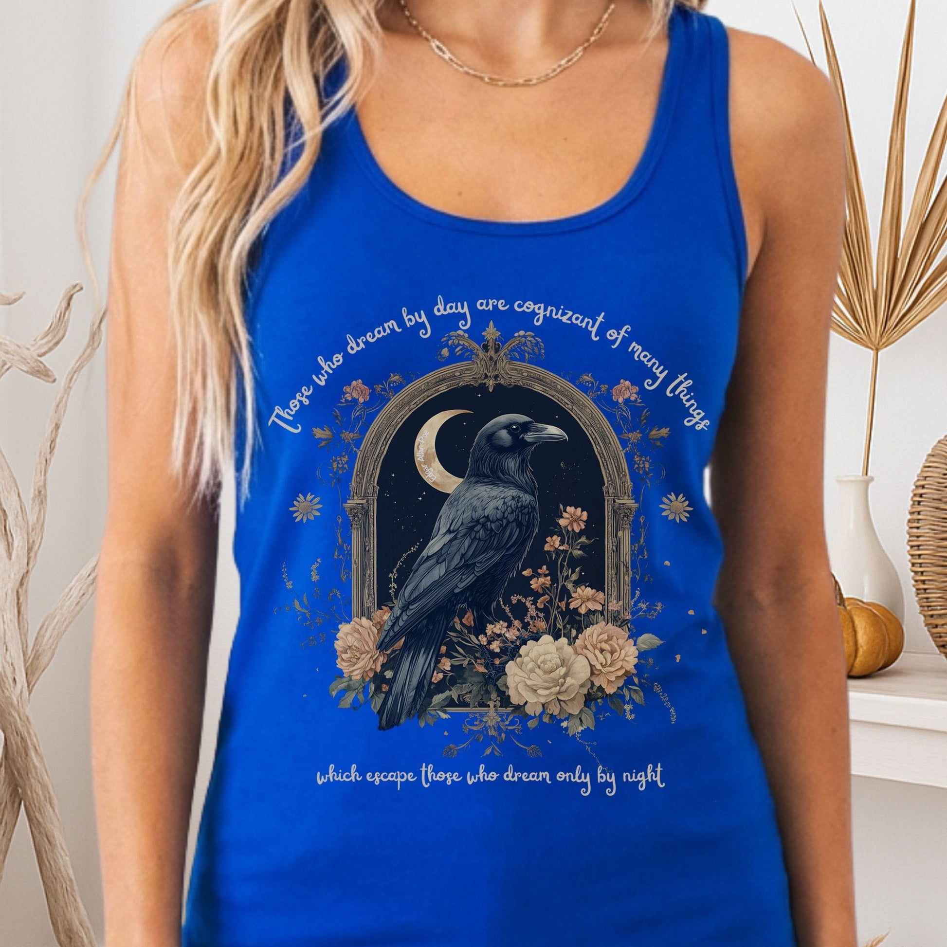Tank Top Solid Royal / XS Those Who Dream By Day Poe Women's Racerback Tank Top The Mystic Eden