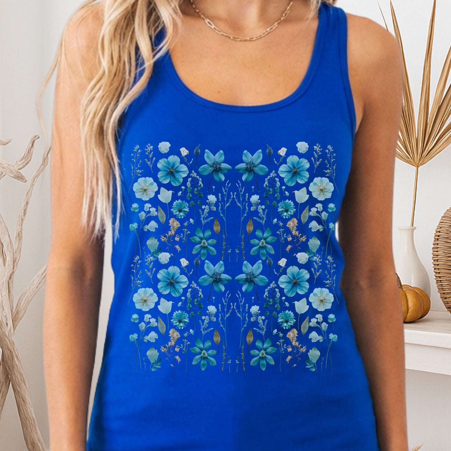Tank Top Solid Royal / XS Turquoise Wildflower Women's Lightweight Tank Top The Mystic Eden