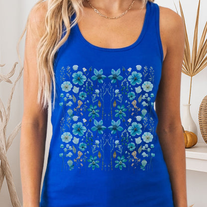 Tank Top Solid Royal / XS Turquoise Wildflower Women's Lightweight Tank Top The Mystic Eden