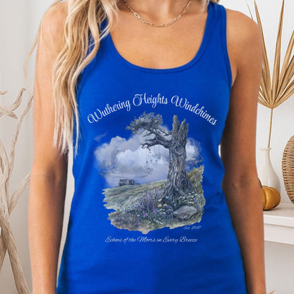 Tank Top Solid Royal / XS Wuthering Heights Windchimes Women's Racerback Tank Top The Mystic Eden