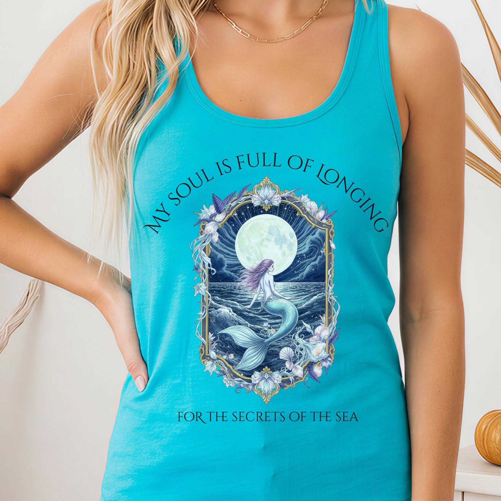 Tank Top Solid Tahiti Blue / XS Design 269 Tank Top The Mystic Eden