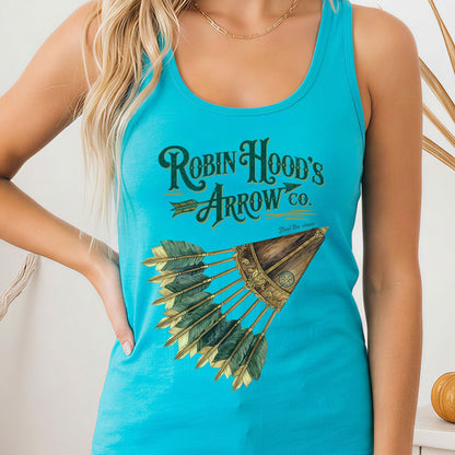Tank Top Solid Tahiti Blue / XS Robin Hood's Arrow Co. Women's Racerback Tank Top The Mystic Eden