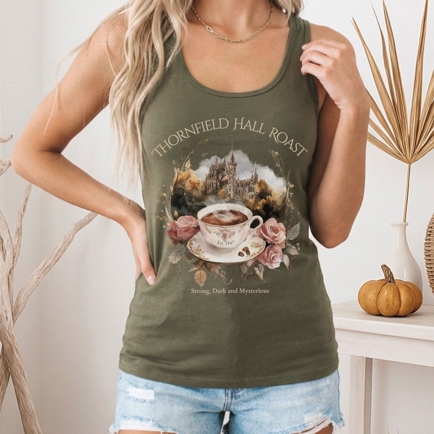 Tank Top Thornfield Hall Roast Jane Eyre Women's Racerback Tank Top The Mystic Eden