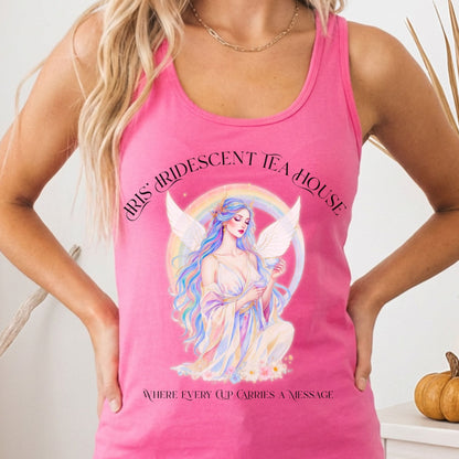 Tank Tops Solid Hot Pink / XS Iris' Iridescent Tea House Angel Women's Lightweight Tank Top The Mystic Eden