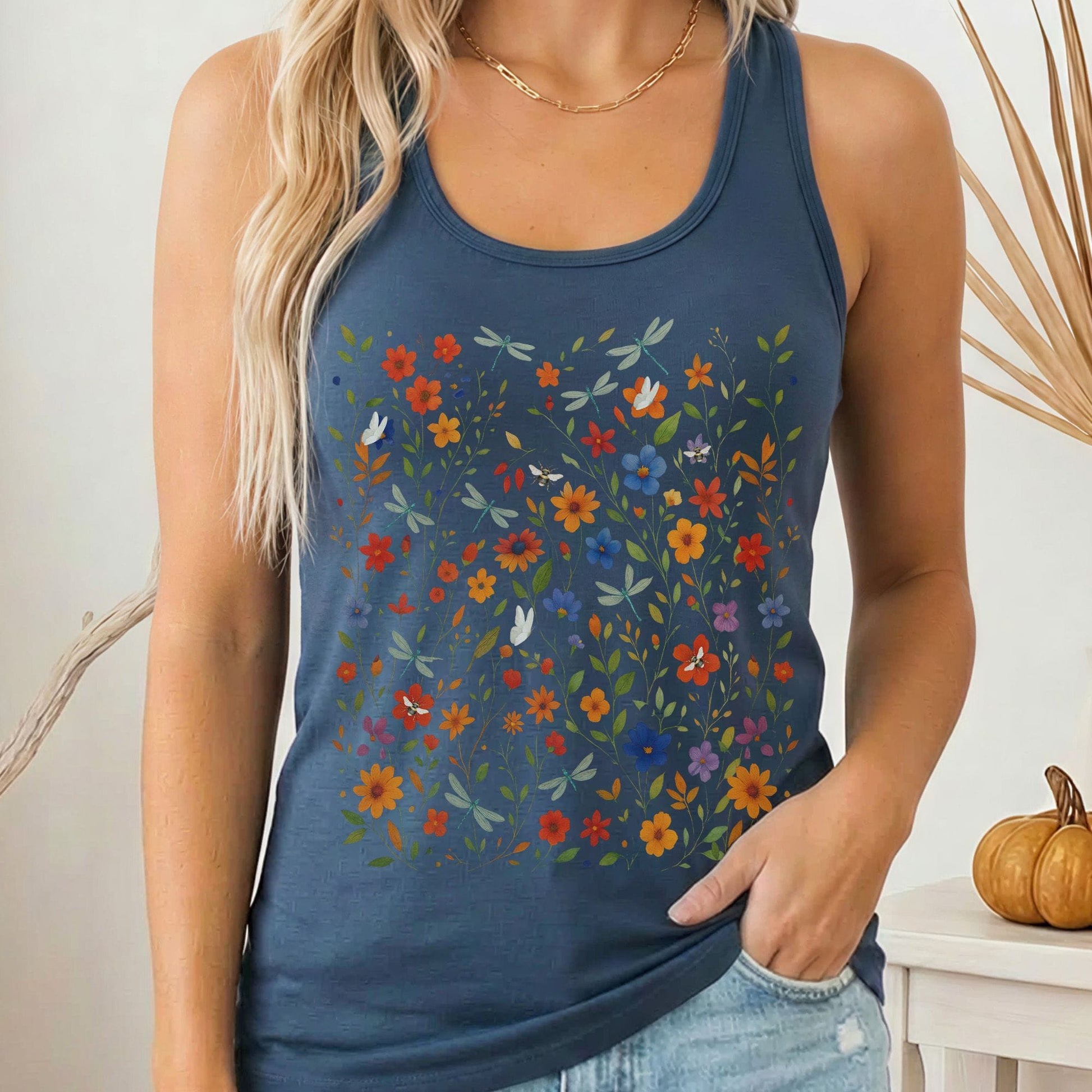 Tank Tops Solid Indigo / XS Design 226 Tank Top The Mystic Eden