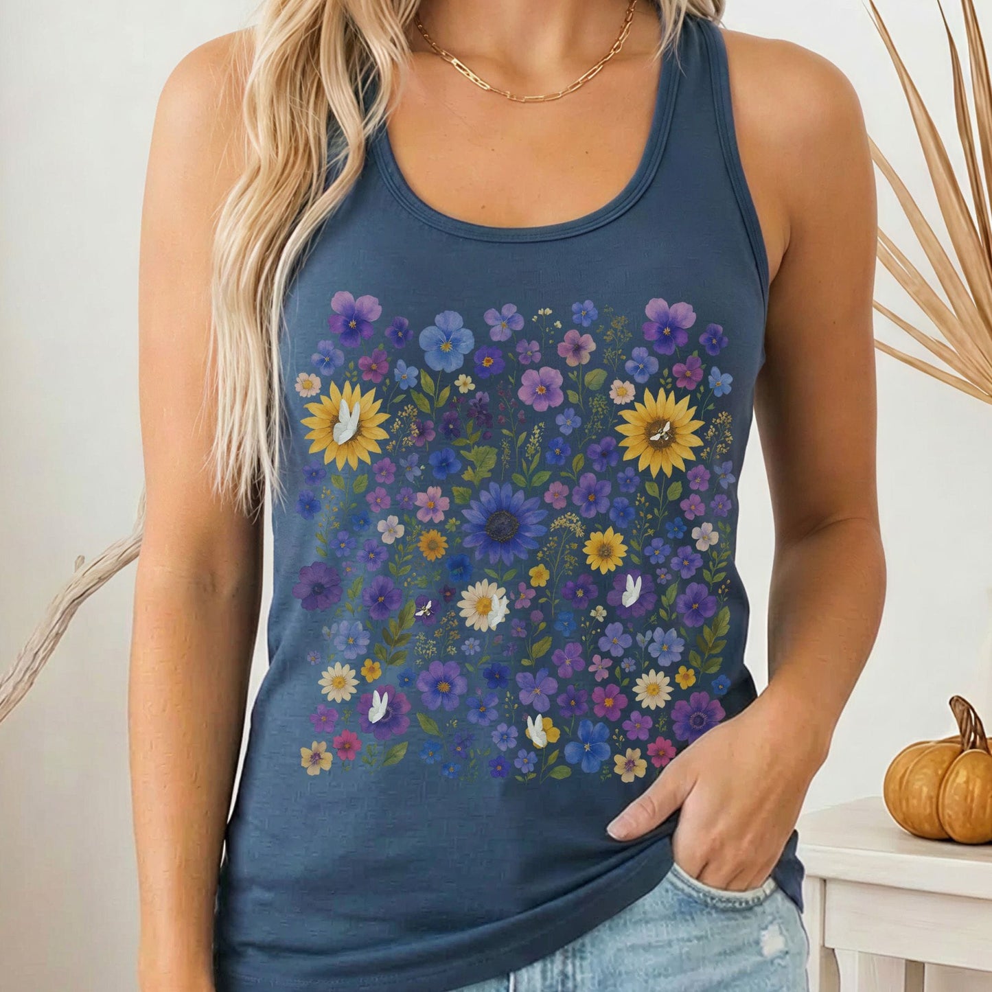 Tank Tops Solid Indigo / XS Design 227 Tank Top The Mystic Eden
