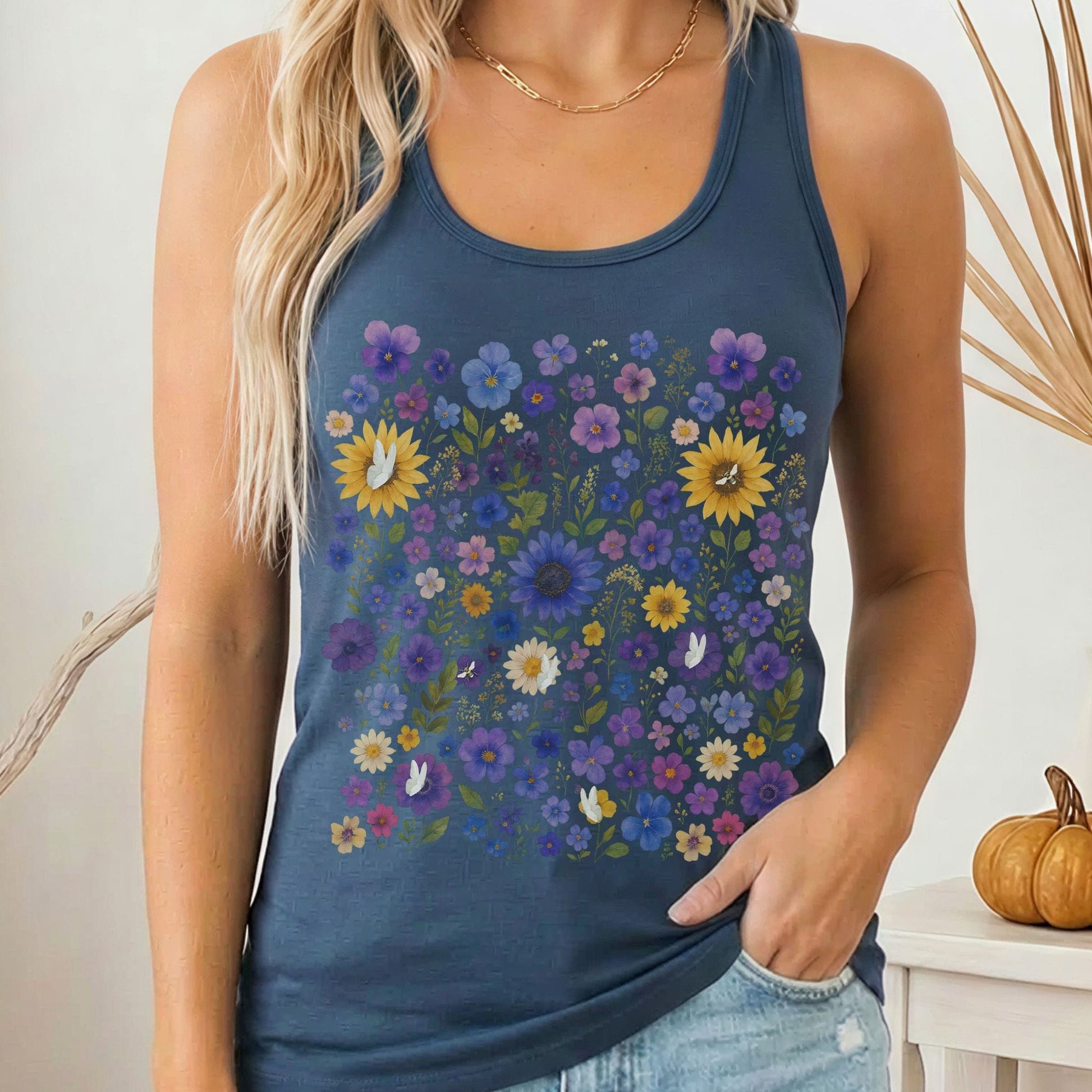 Tank Tops Solid Indigo / XS Design 227 Tank Top The Mystic Eden
