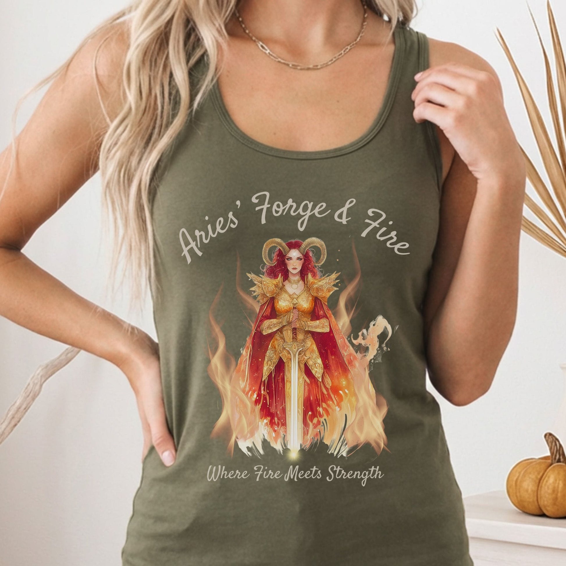 Tank Tops Solid Military Green / XS Design 155 Tank Top The Mystic Eden