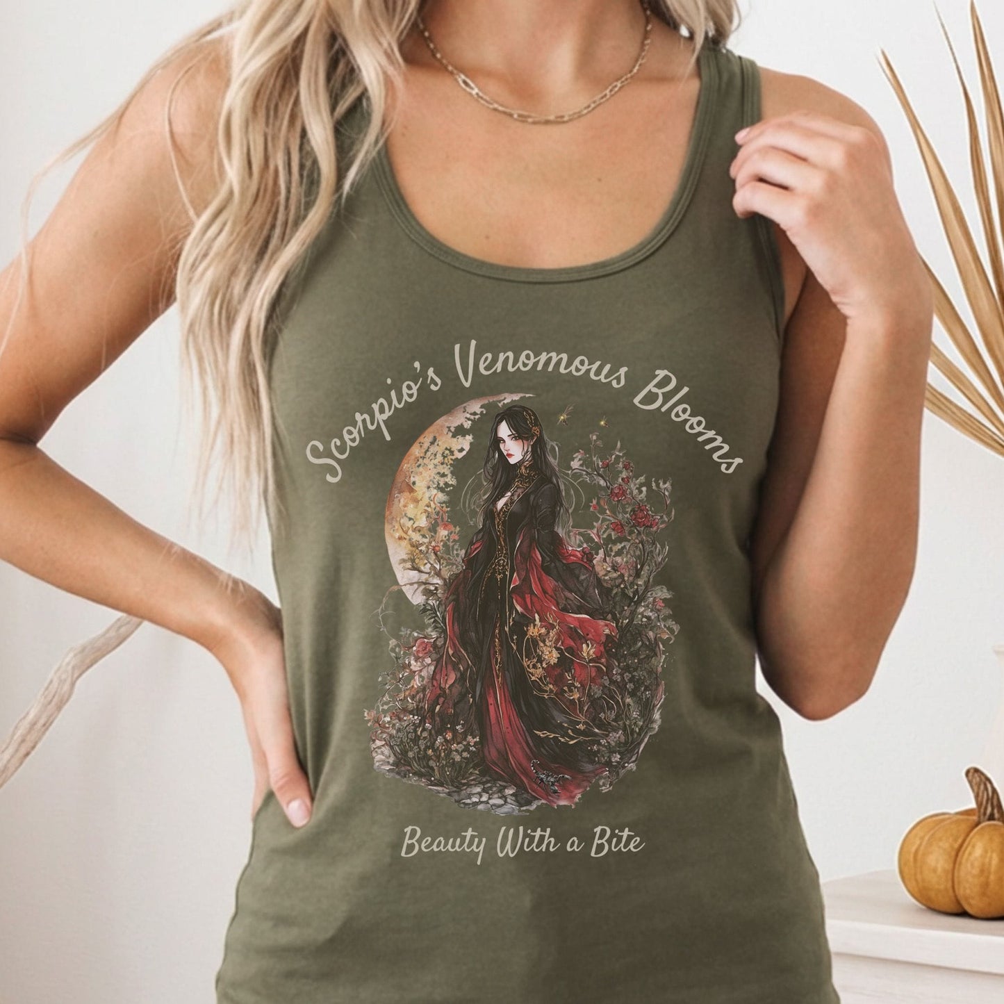 Tank Tops Solid Military Green / XS Design 157 Tank Top The Mystic Eden