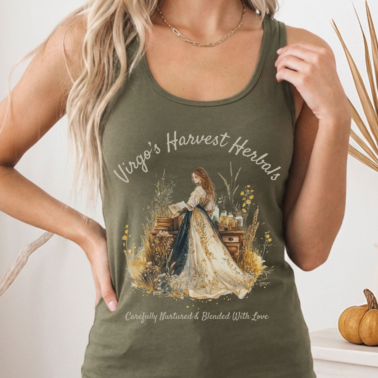 Tank Tops Solid Military Green / XS Design 159 Tank Top The Mystic Eden