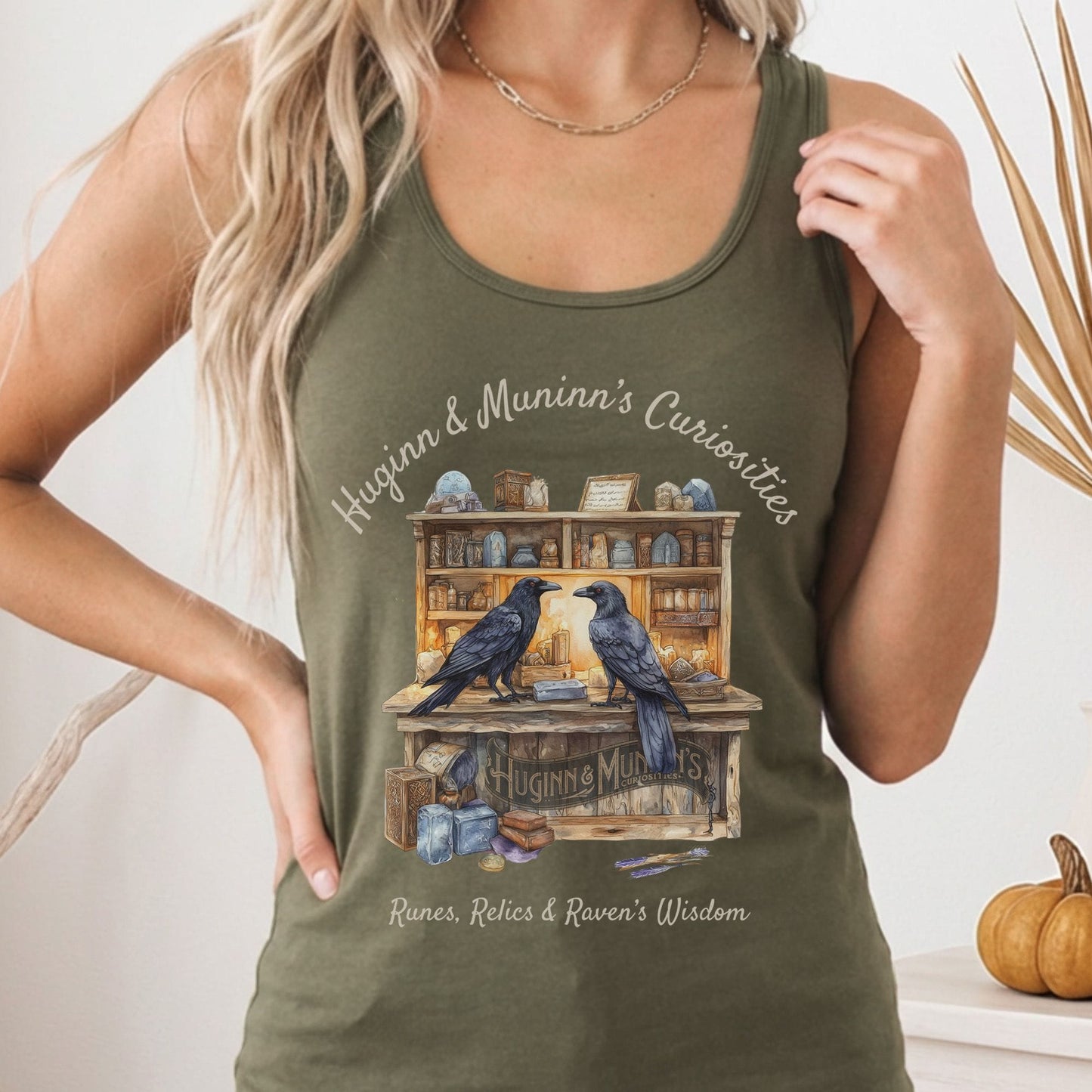 Tank Tops Solid Military Green / XS Design 163 Tank Top The Mystic Eden