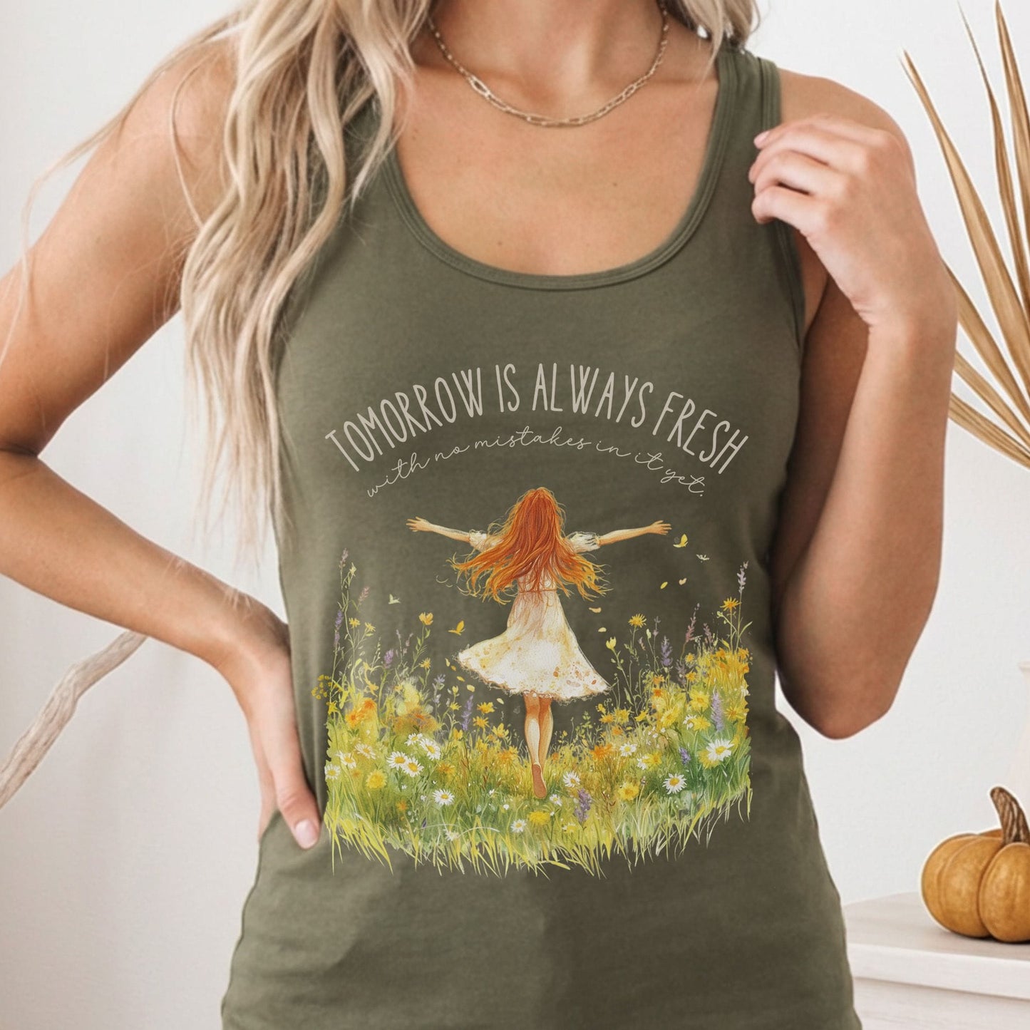 Tank Tops Solid Military Green / XS Design 172 Tank Top The Mystic Eden