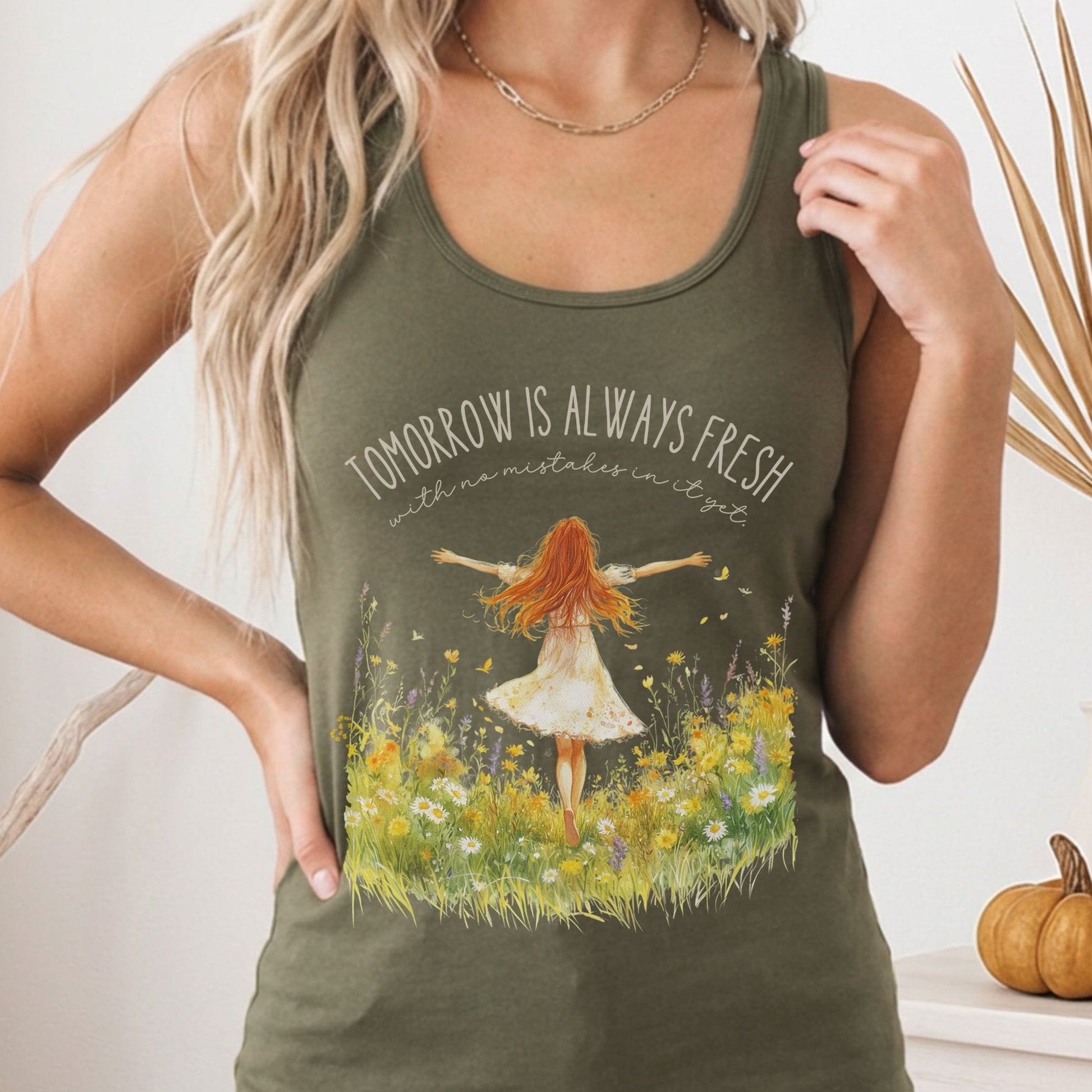 Tank Tops Solid Military Green / XS Design 172 Tank Top The Mystic Eden