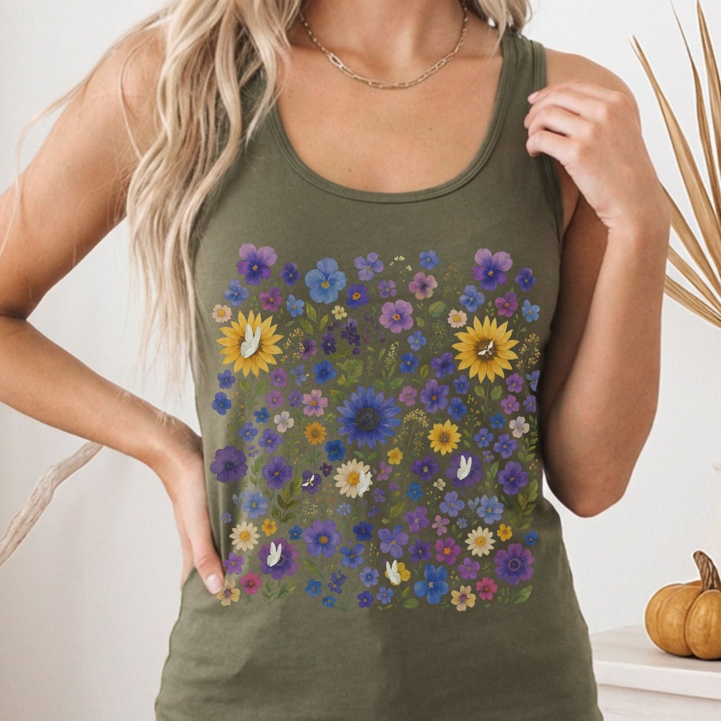 Tank Tops Solid Military Green / XS Design 227 Tank Top The Mystic Eden