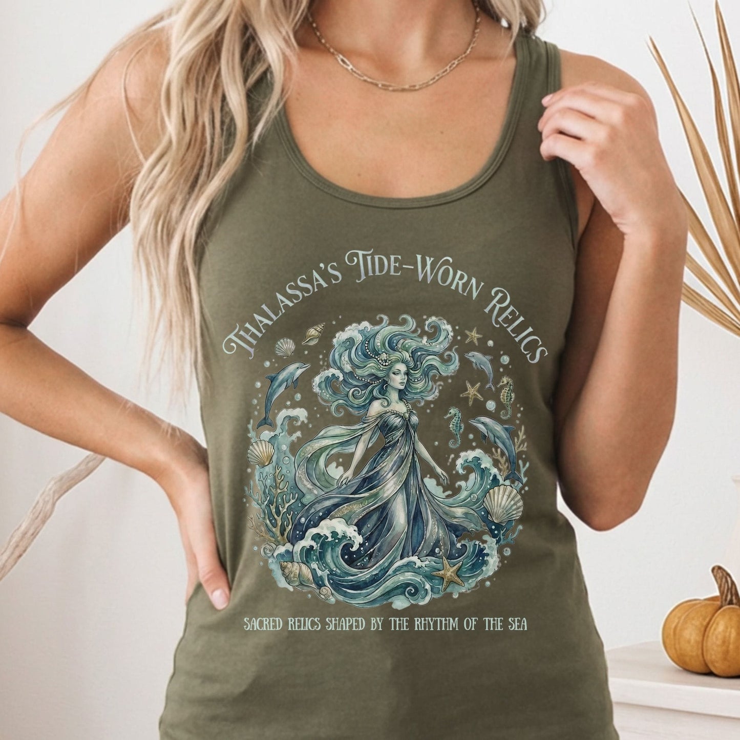 Tank Tops Solid Military Green / XS Design 287 Tank Top The Mystic Eden