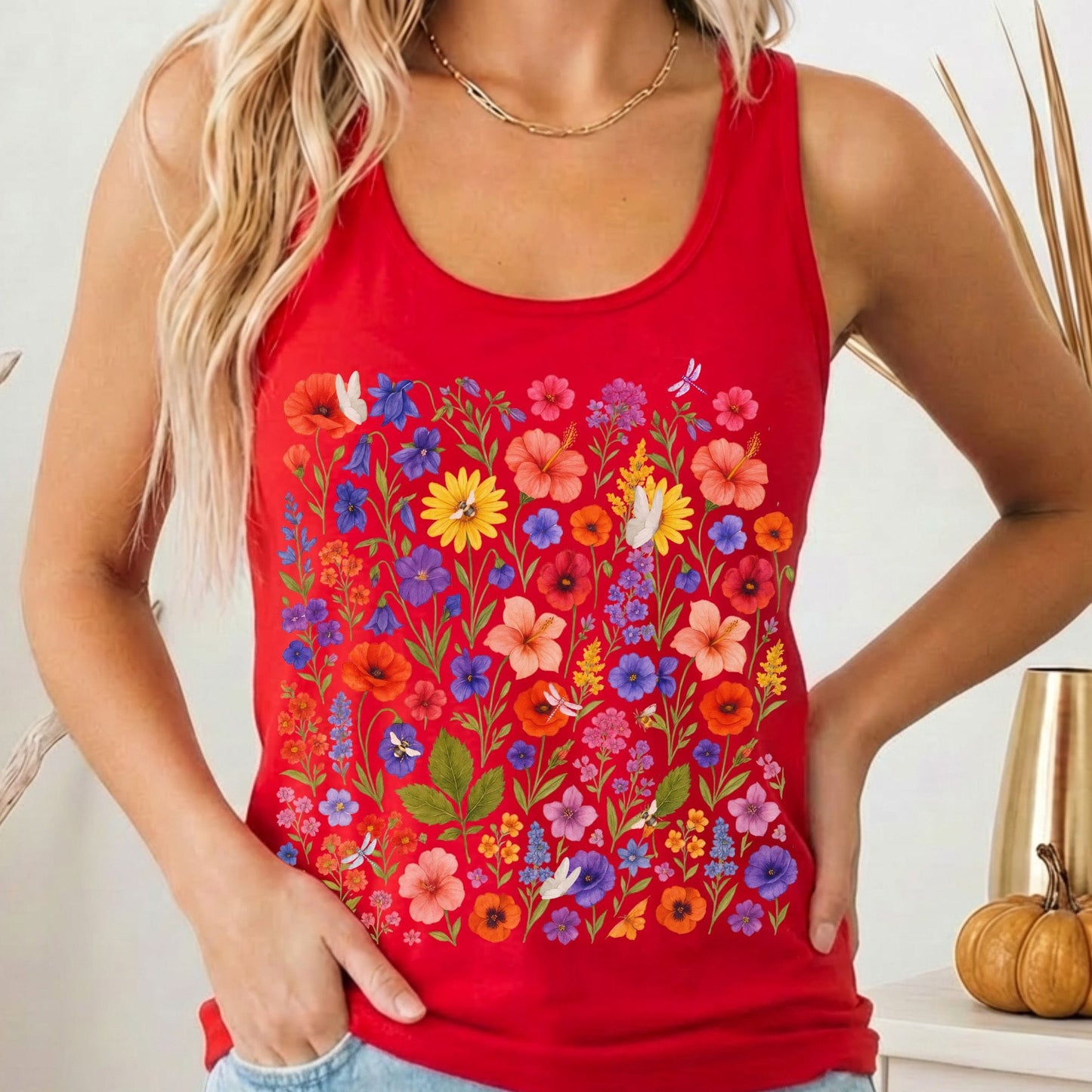 Tank Tops Solid Red / XS Design 229 Tank Top The Mystic Eden