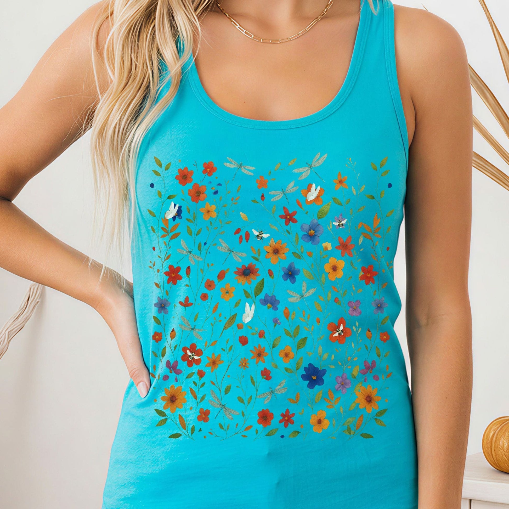 Tank Tops Solid Tahiti Blue / XS Design 226 Tank Top The Mystic Eden