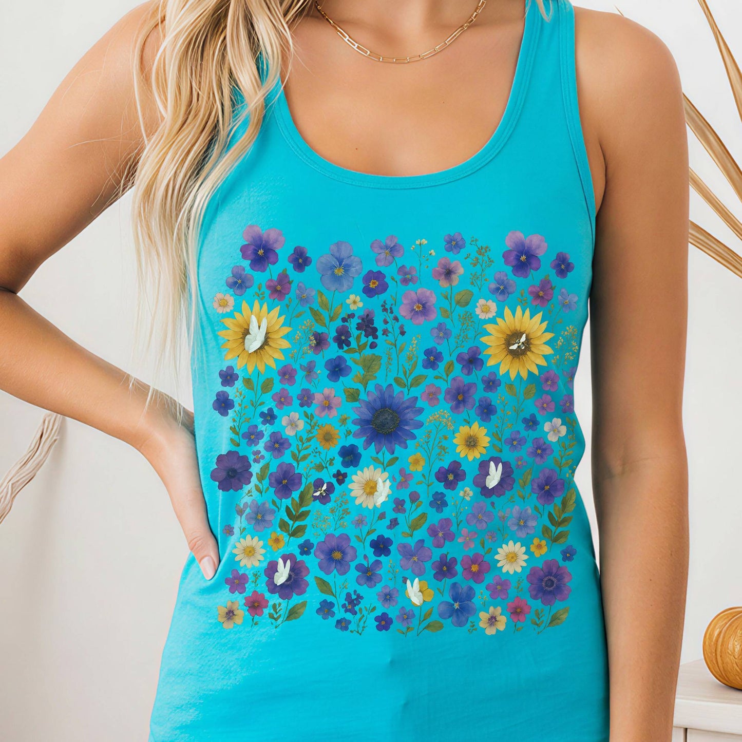 Tank Tops Solid Tahiti Blue / XS Design 227 Tank Top The Mystic Eden