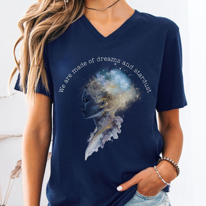 V-neck Navy / S We Are Made of Dreams and Stardust V-neck The Mystic Eden