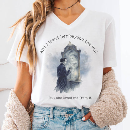 V-neck White / S And I Loved Her Beyond The Veil Poe V-neck The Mystic Eden